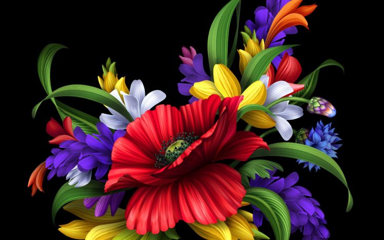 flowers, Bouquet, Poppy, Petals HD Wallpaper Desktop Background