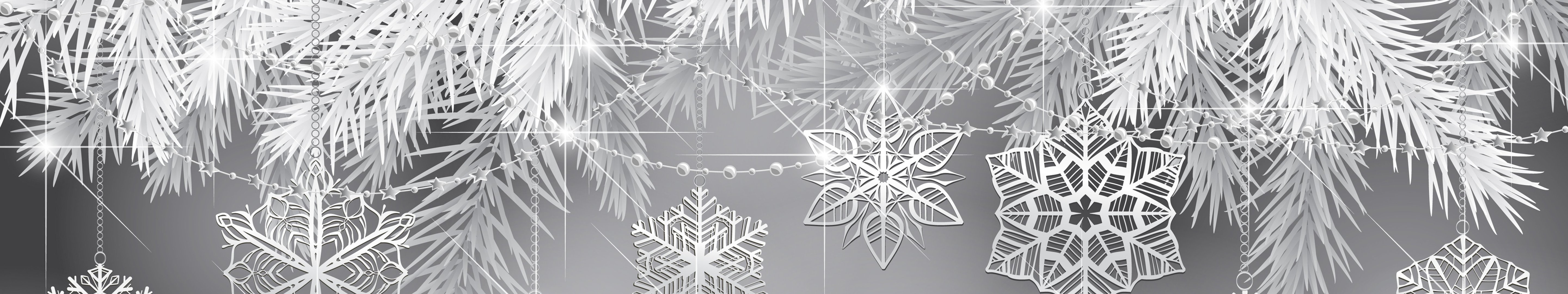 triple, Monitor, Multi, Multiple, Screen, Winter, Hiver, Abstract, Flocon, Neige, Snow, Snowflake Wallpaper