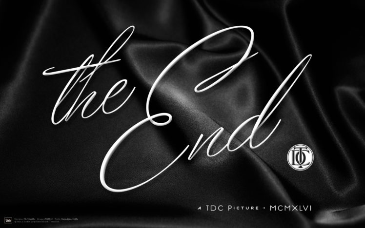 vintage, Typography, Grayscale, End, Movie, Posters, Calligraphy, Cloths HD Wallpaper Desktop Background