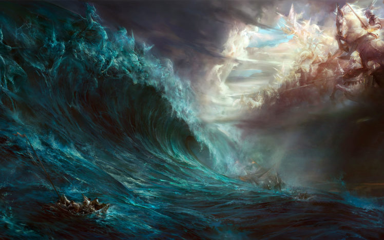 artwork, Sail, Ship, Sea HD Wallpaper Desktop Background
