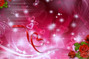 flowers, Roses, Hearts, Stars, Love, Gift, Magical, Wallpapers, Romantice