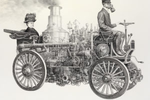 steampunk, Mechanical, Cars, Steam