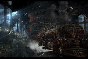 steampunk, Mechanical, Trains