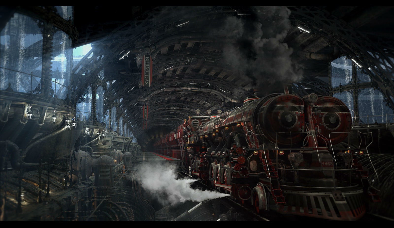 steampunk, Mechanical, Trains Wallpaper