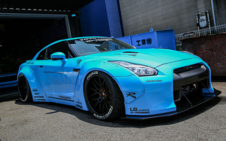 Nissan GTR, Car, Vehicle, Blue cars HD Wallpaper Desktop Background