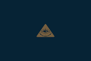 graphic design, Blue background, Illuminati, Pyramid, The all seeing eye