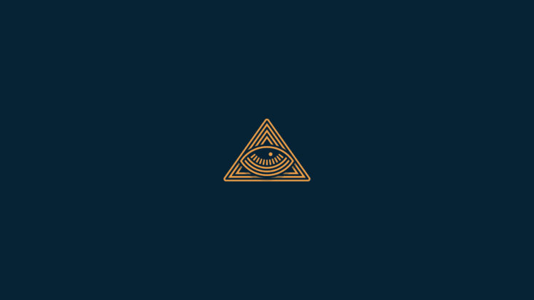 graphic design, Blue background, Illuminati, Pyramid, The all seeing eye HD Wallpaper Desktop Background