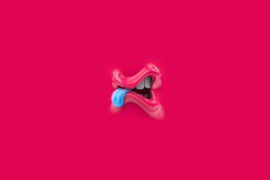 mouths, Tongues, Graphic design, Pink background, 3D, 3d design