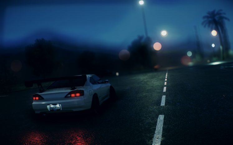 Nissan Silvia S15, Need for Speed, Night, Road, Video games HD Wallpaper Desktop Background