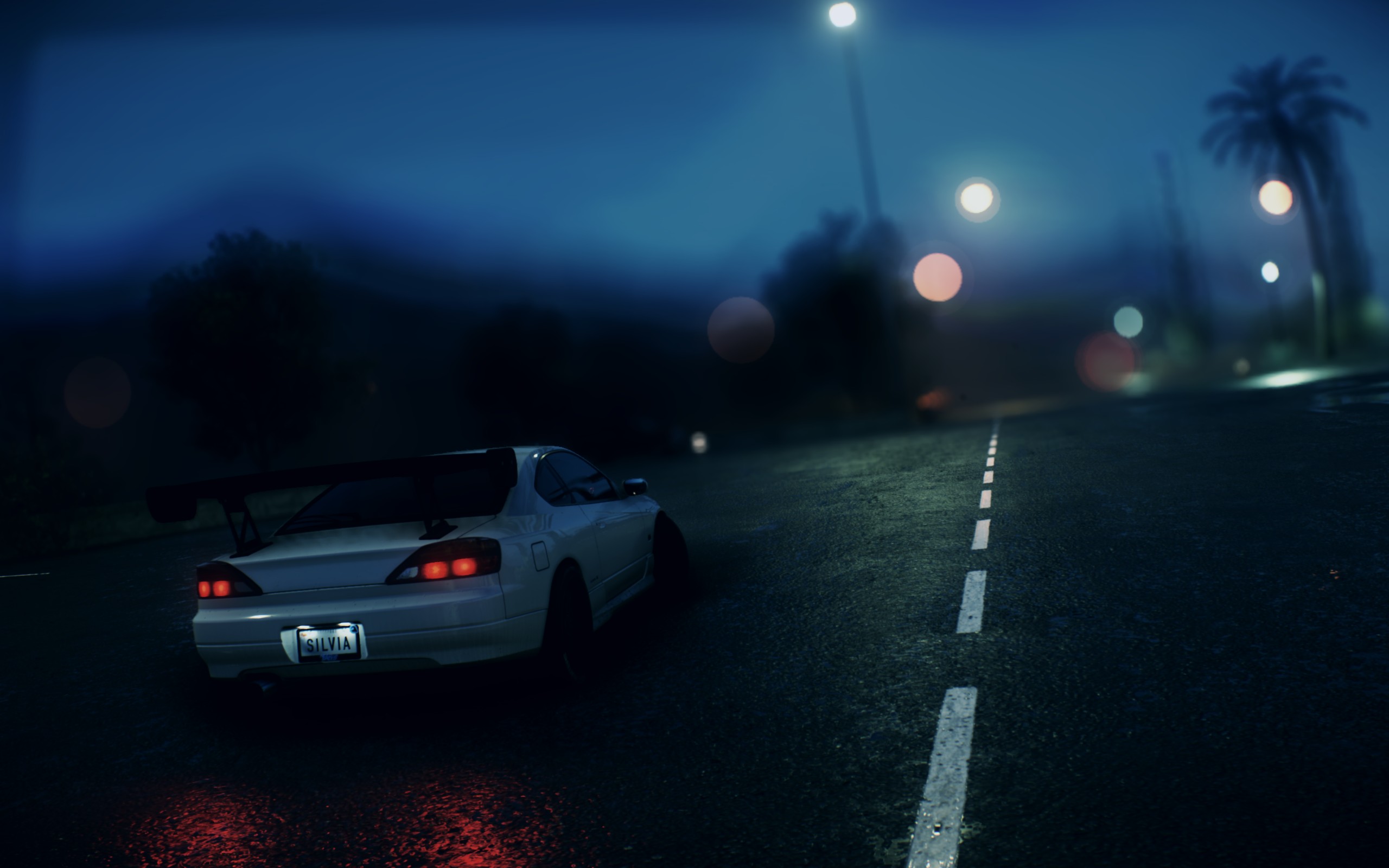 Nissan Silvia S15, Need for Speed, Night, Road, Video games Wallpaper