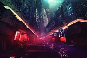 night, Artwork, Futuristic city, Cyberpunk, Cyber, Science fiction, Digital art, Concept art, Blade Runner, Movies