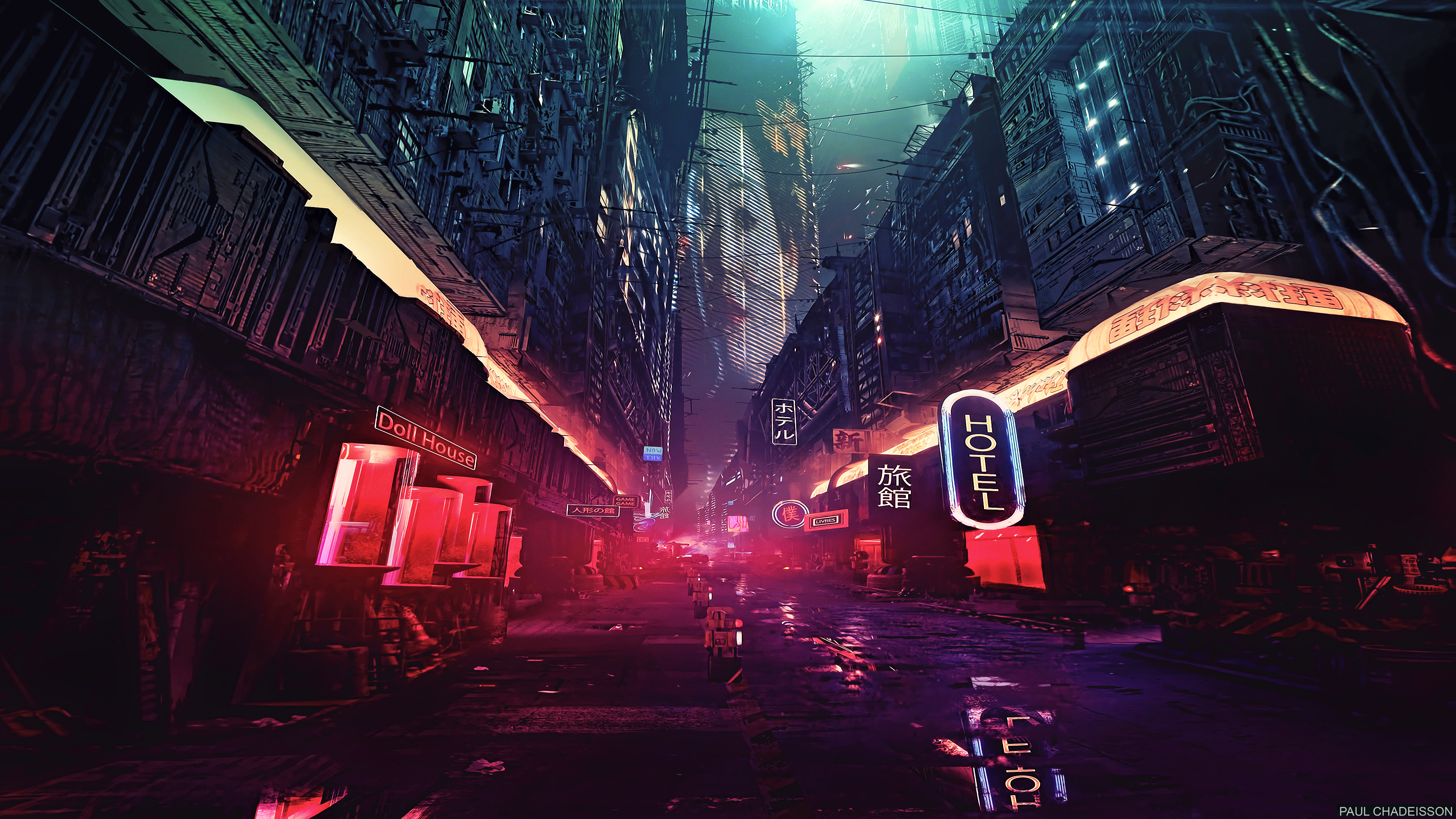 night Artwork Futuristic city Cyberpunk Cyber Science 