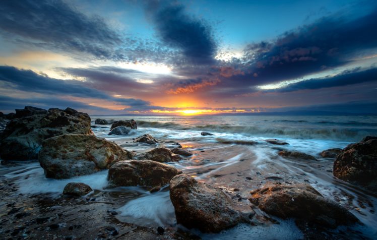 landscape, Sunset, Coast HD Wallpaper Desktop Background