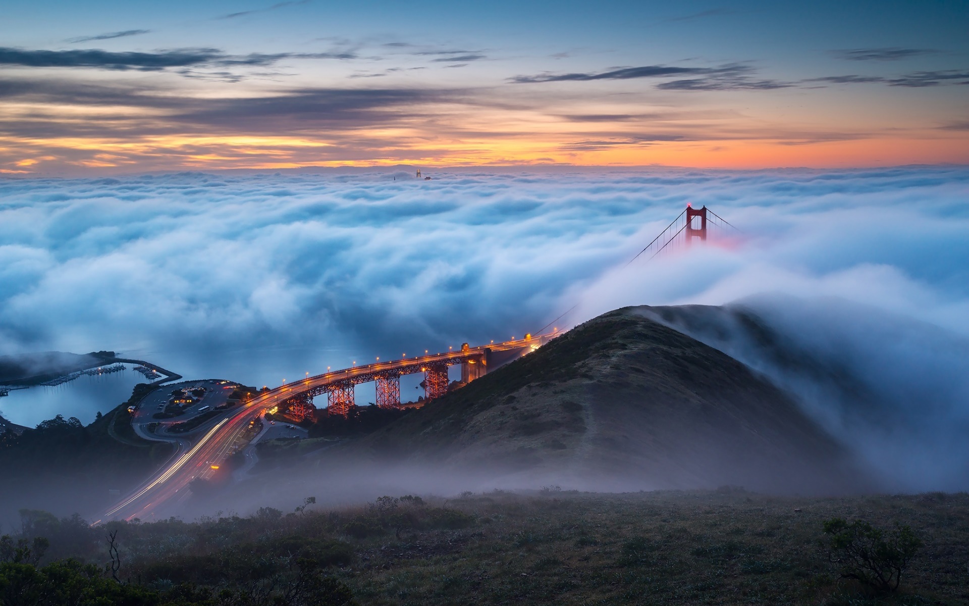 USA, Clouds, Bridge, Golden Gate Bridge, San Francisco Wallpaper