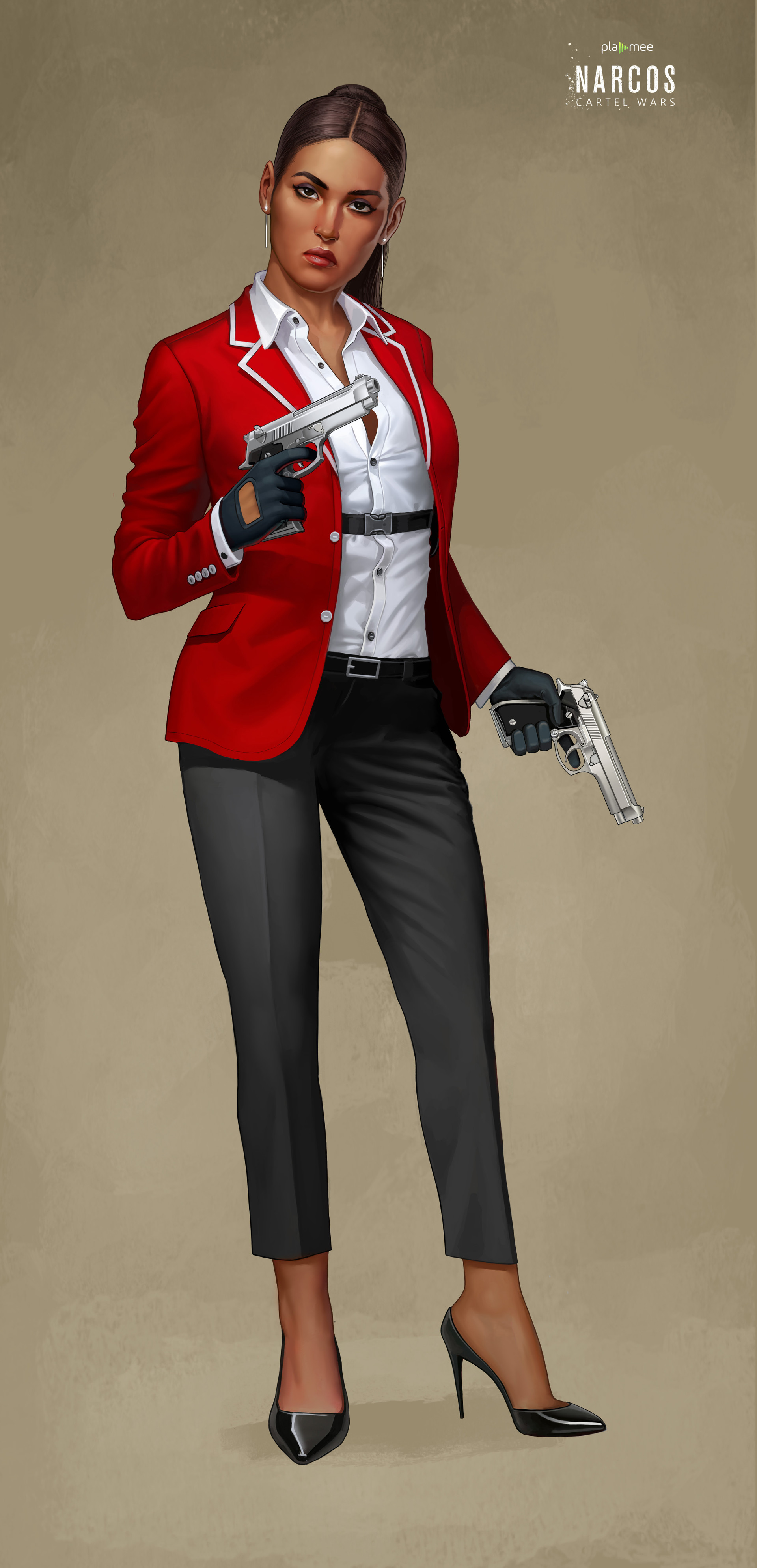 Women Brunette Erik Diziron Concept Art Pistol Narcos