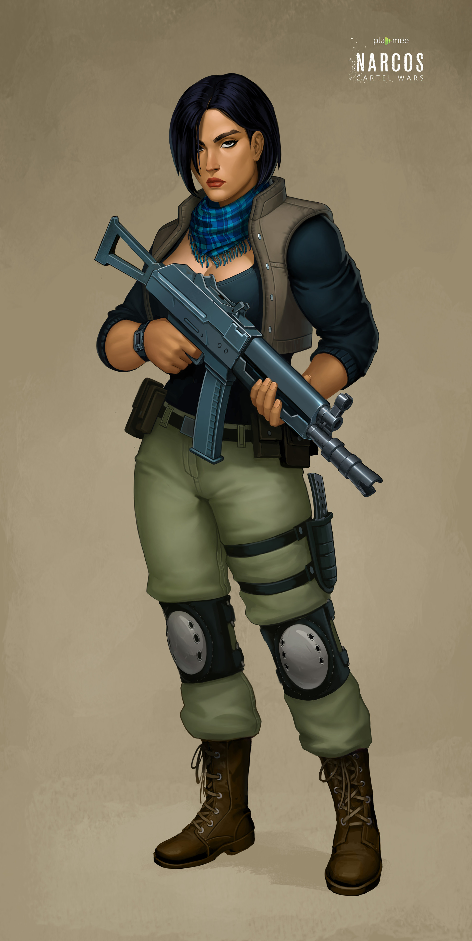 women, Brunette, Erik Diziron, Concept art, Rifles, Narcos Wallpaper