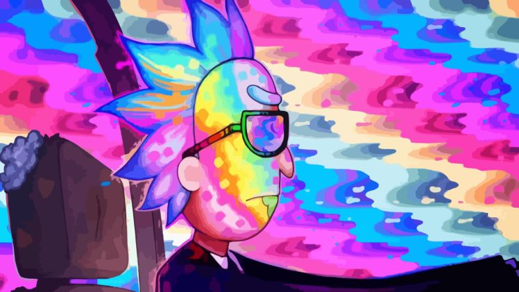 Rick and Morty, Run for Jewels, Vector graphics, Car, Rainbows HD Wallpaper Desktop Background