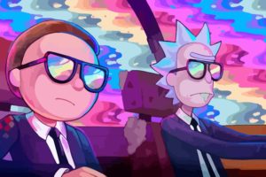 Rick and Morty, Run for Jewels, Vector graphics, Car, Rainbows
