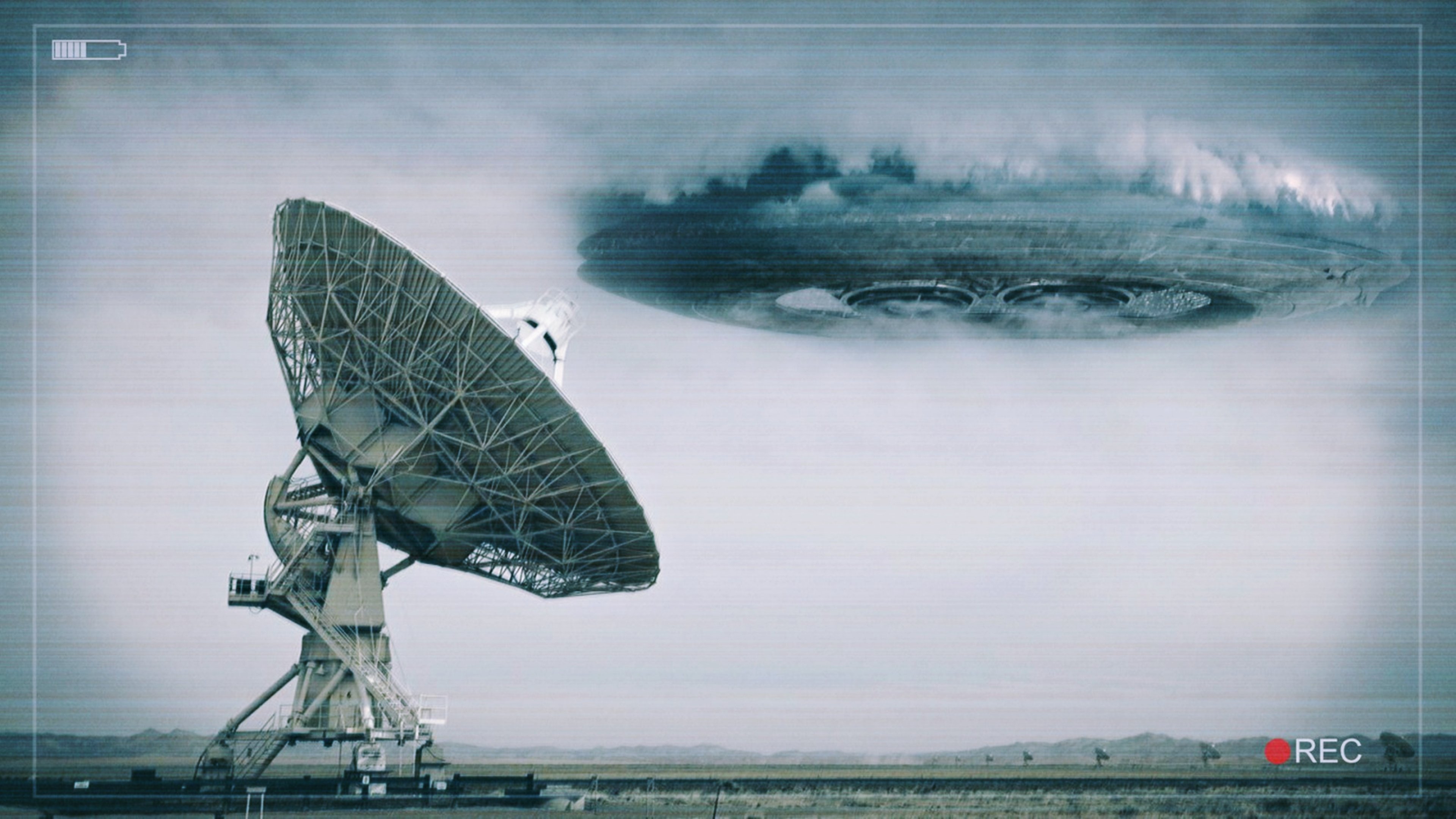 ufo, Aliens, Dish, Radar, Clouds, Disk, Plane, Space, Strange, Landscapes, Earth, Fake Wallpaper