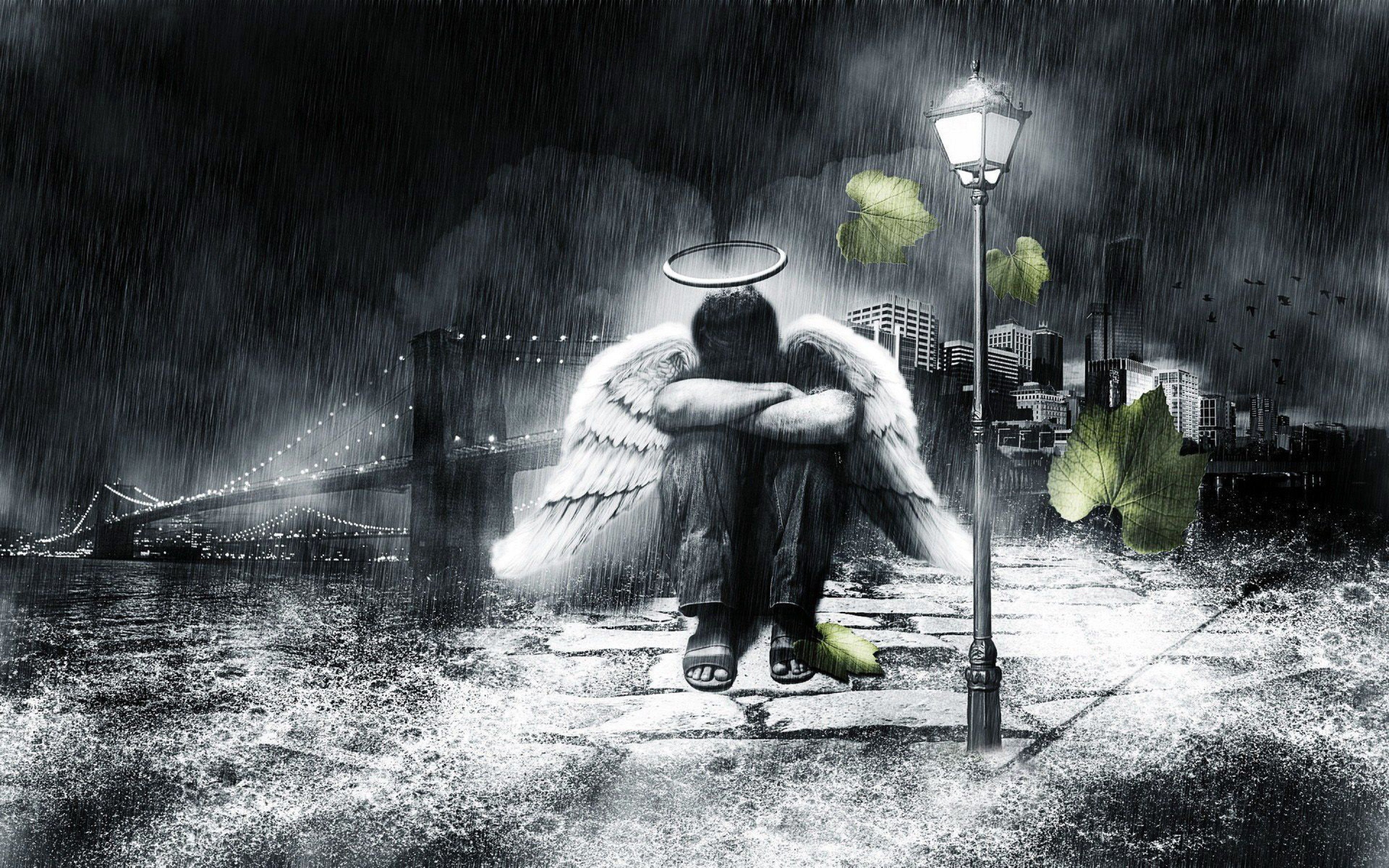 Lonely Mood Sad Alone Sadness Emotion People Loneliness Solitude Angel Wallpapers Hd