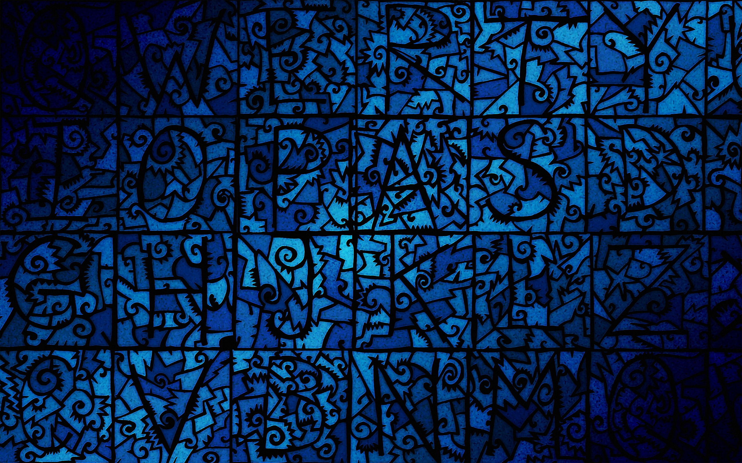 blue, Stained, Glass Wallpaper