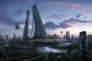 sci fi, Futuristic, City, Cities, Art, Artwork