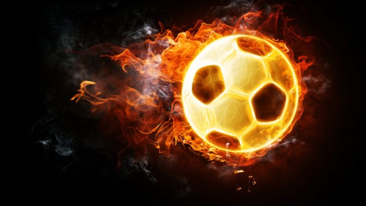 abstract, Art, Background, Fires, Football, Inflamed, Orange, Smoke, Wallpapers, Sports HD Wallpaper Desktop Background
