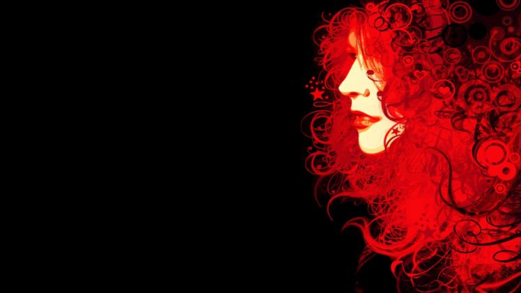 red, Girl, Hair, Background HD Wallpaper Desktop Background