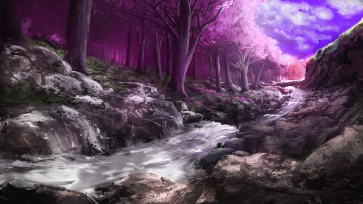 forest, Nature, Landscape, Tree, Art, Artwork HD Wallpaper Desktop Background