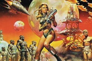 barbarella, Jane, Fonda, Movies, Sci fi, Futuristic, Warrior, Weapons, Guns, Laser, Women, Females, Blonde, Spaceship, Planet, Moon