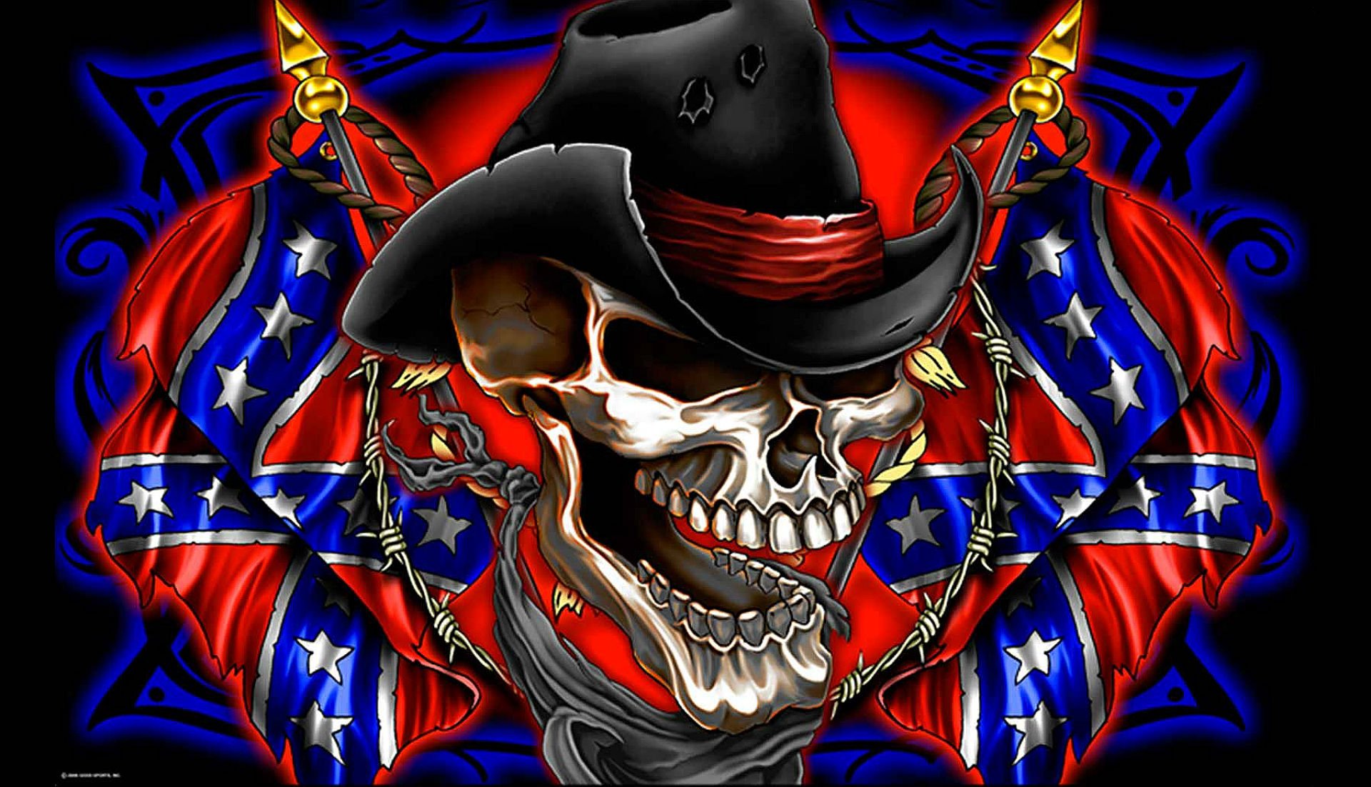 confederate, Flag, Usa, America, United, States, Csa, Civil, War, Rebel, Dixie, Military, Poster, Skull Wallpaper