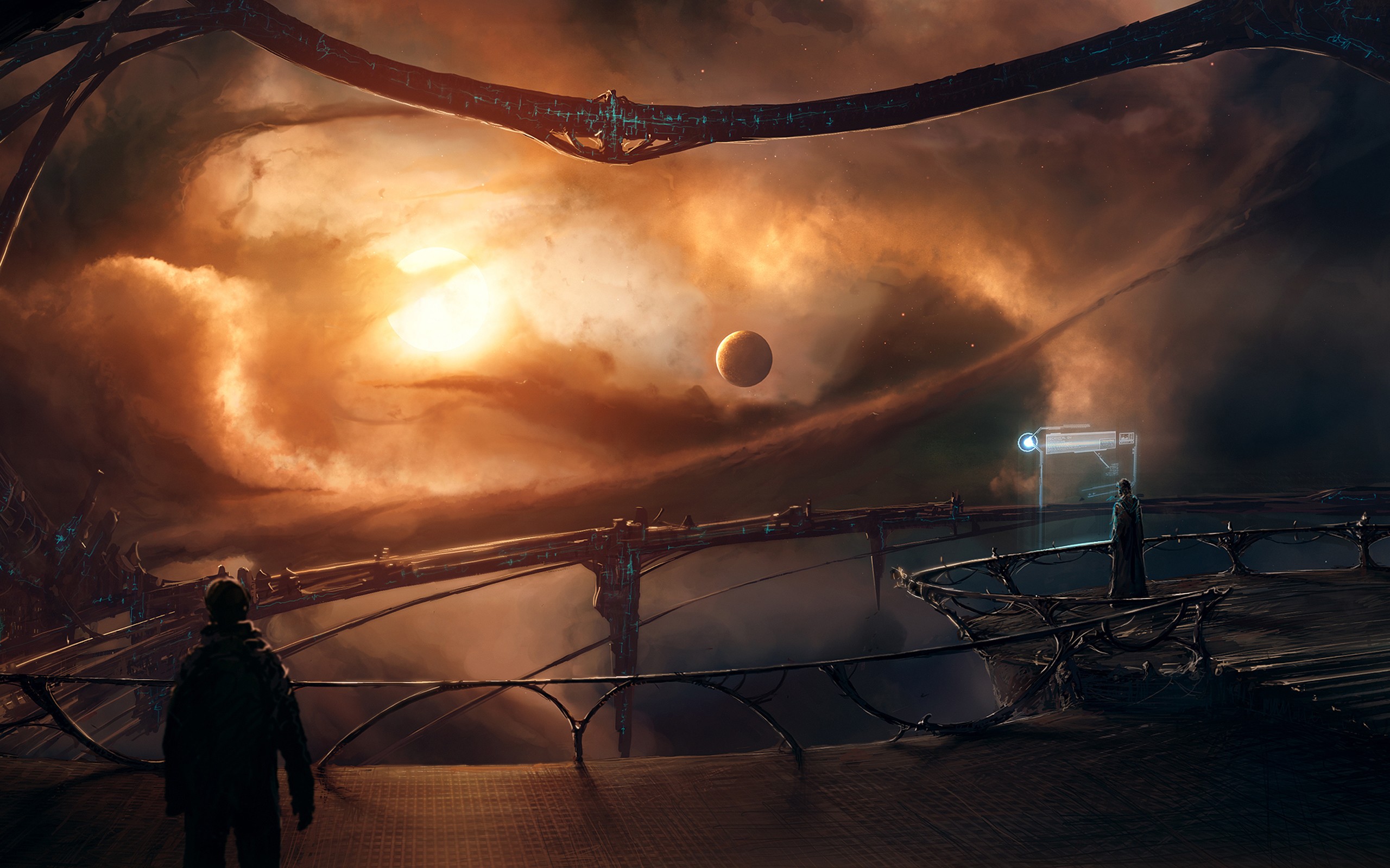 fantasy, Outer, Space, Futuristic, Planets, Fantasy, Art, Artwork Wallpaper