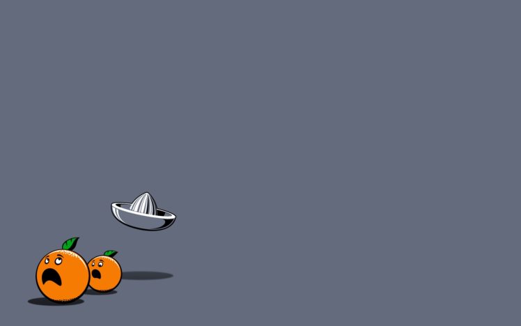 minimalistic, Orange, Oranges, Fun, Art, Grey, Background HD Wallpaper Desktop Background