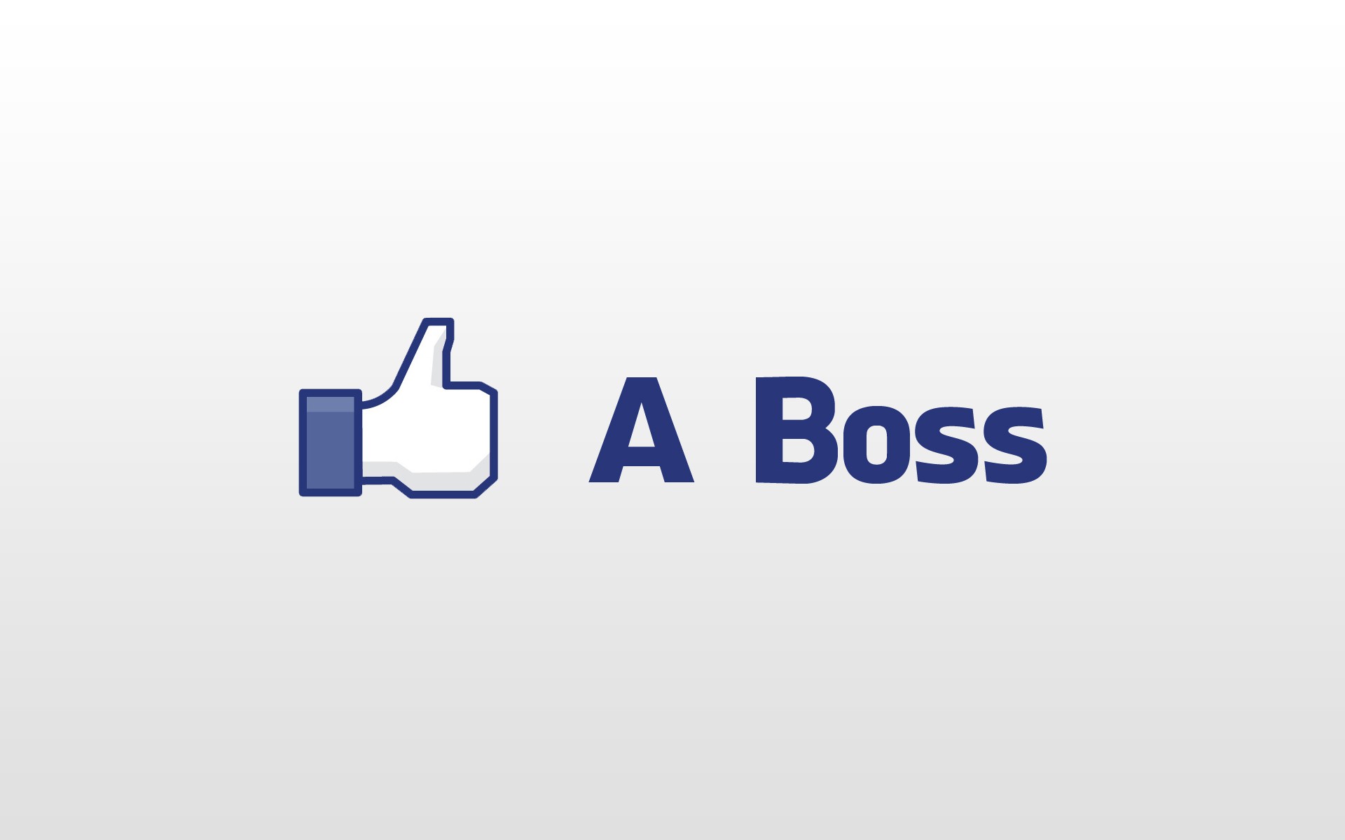 minimalistic, Facebook, Boss, Thumbs, Up, White, Background, Like, A, Boss Wallpaper