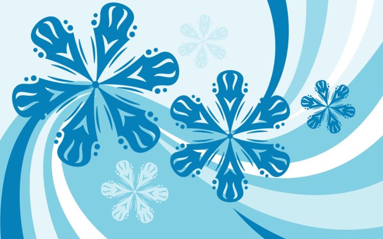 abstracto, Vector, Flores, Azules HD Wallpaper Desktop Background
