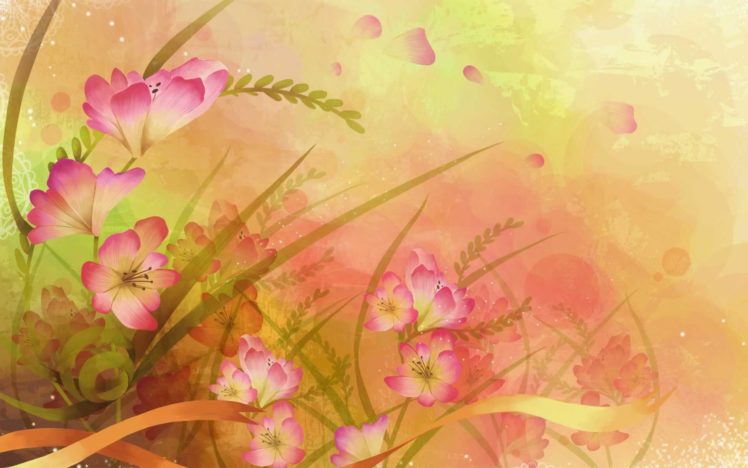 nature, Flowers, Illustrations HD Wallpaper Desktop Background