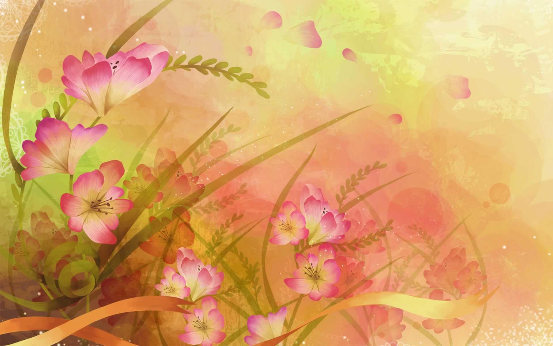 nature, Flowers, Illustrations Wallpaper
