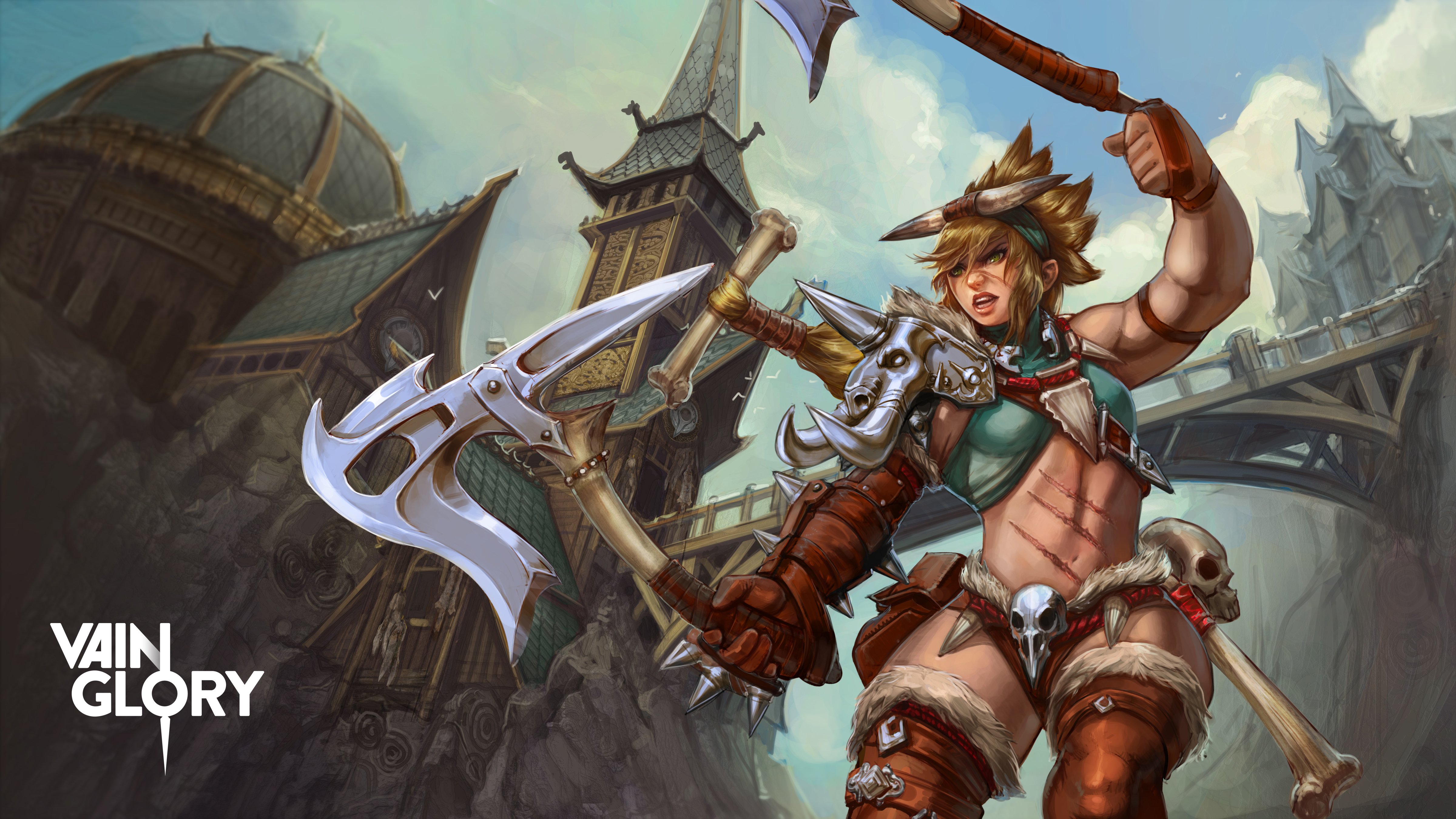 vainglory, Moba, Online, Fighting, Fantasy, 1vainglory, Warrior, Action Wallpaper