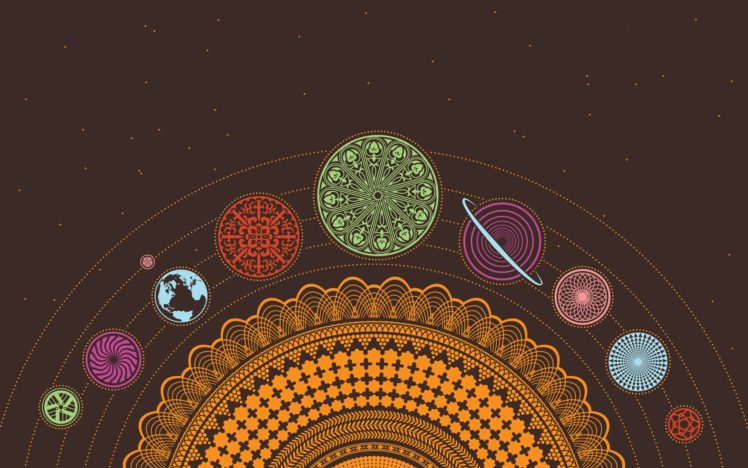 solar, System, Planets, Earth, Psychedelic, Scheme, Chakra, Esoteric HD Wallpaper Desktop Background