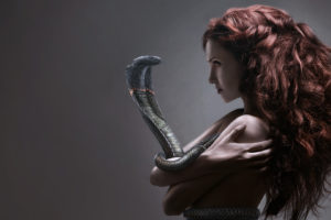 cobra, Snake, Snakes, Fantasy, Mood, Women, Girl, Girls, Dark, Redheads, Redhead