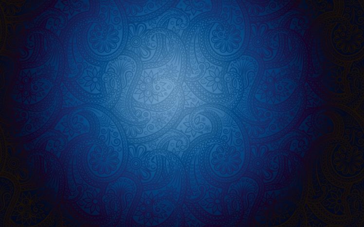 blue, Minimalistic, Patterns, Paisley HD Wallpaper Desktop Background