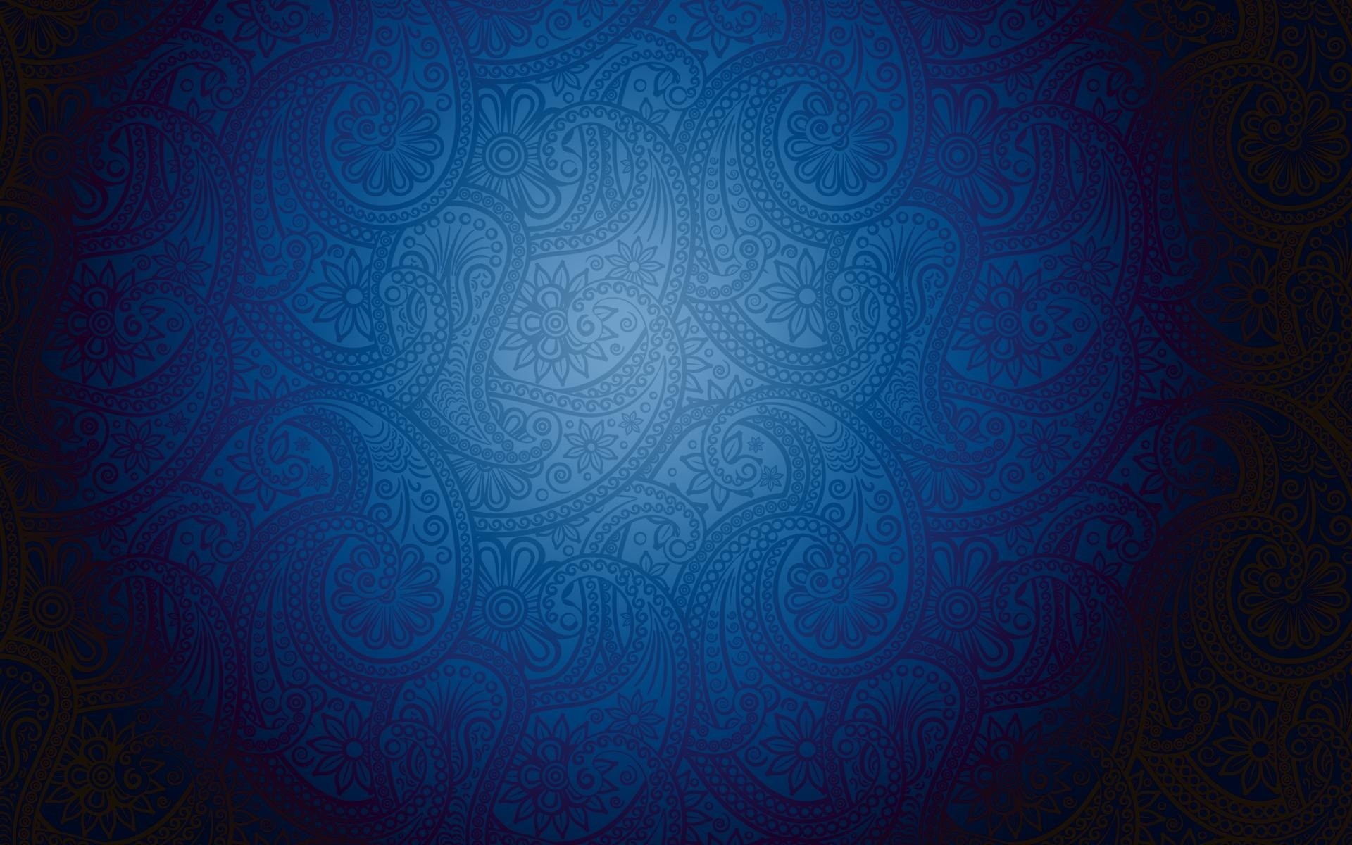 blue, Minimalistic, Patterns, Paisley Wallpaper