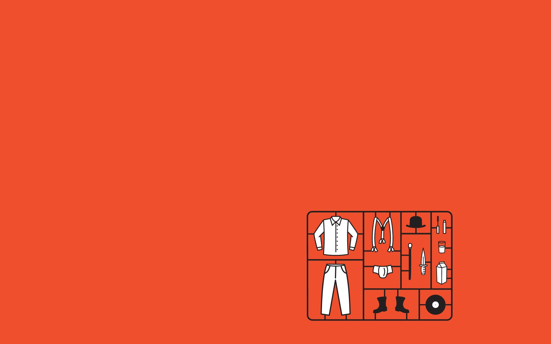 minimalistic, Clockwork, Orange Wallpaper