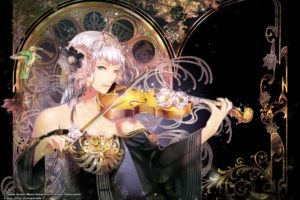 violin, Fantasy, Girl, Character, Beautiful, Long, Hair, Woman