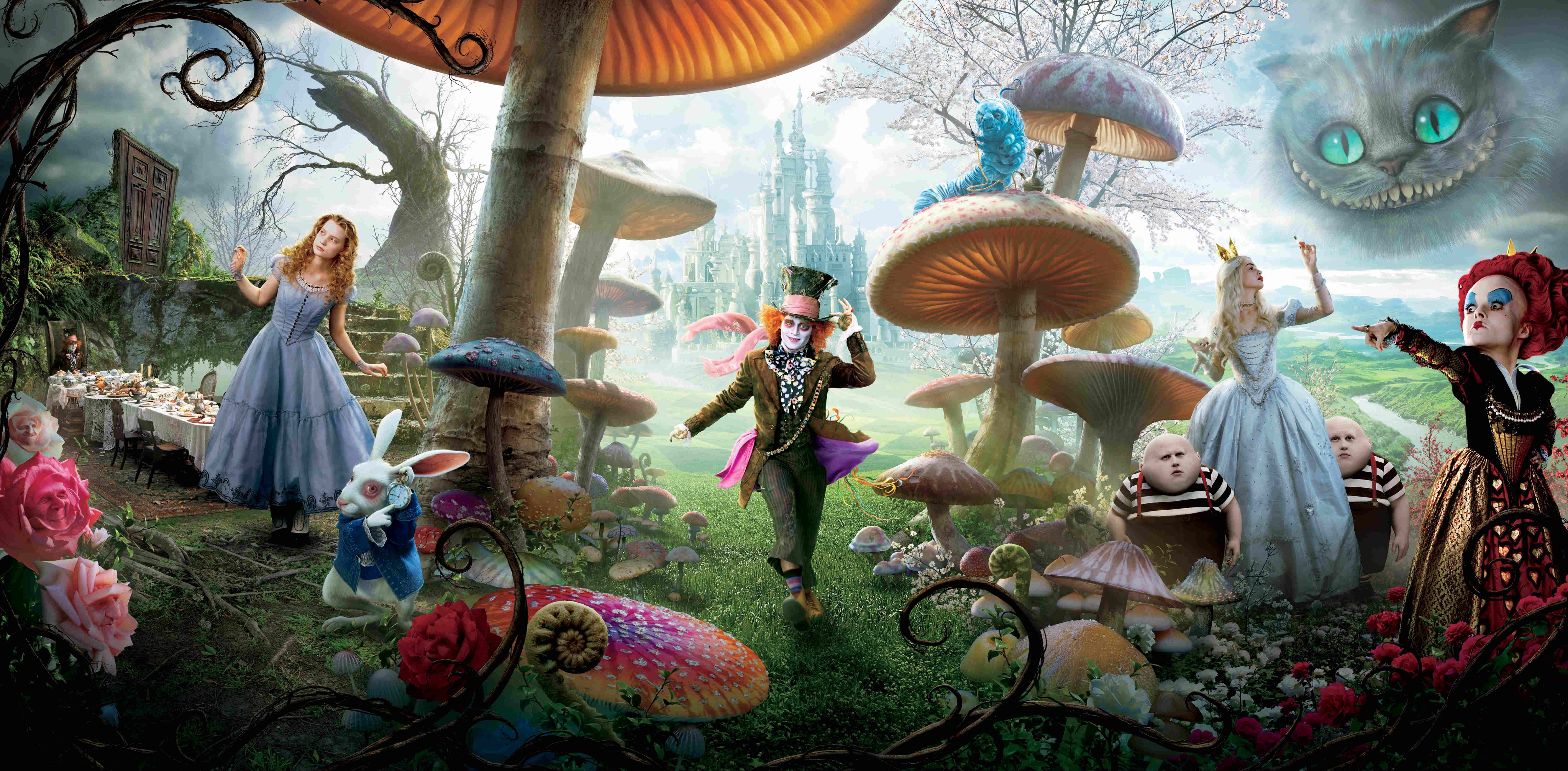 alice, Wonderland, Fantasy, Fairy, Adventure, Comedy, Depp, Disney Wallpaper