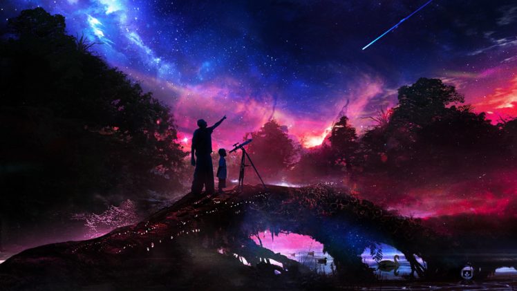 dying, Star, Desktopography, Digital, Art, Fantasy, Beauty HD Wallpaper Desktop Background