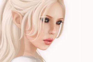 elves, Face, Blonde, Girl, 3d, Graphics, Girls, Fantasy, Elf, Girl