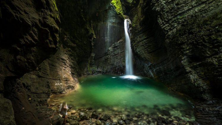 waterfall, Jungle, Pond, Lagoon, Rocks, Stones, Forest, Nature HD Wallpaper Desktop Background