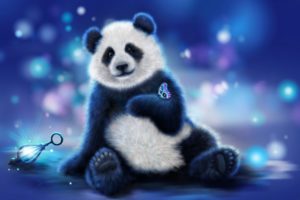 cute, Panda, Bear
