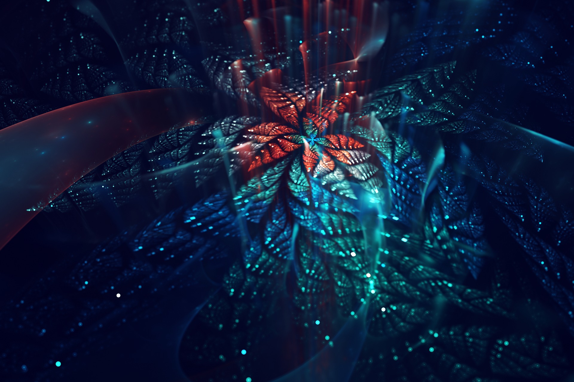 plant, Beauty, Fractal, Glow Wallpaper